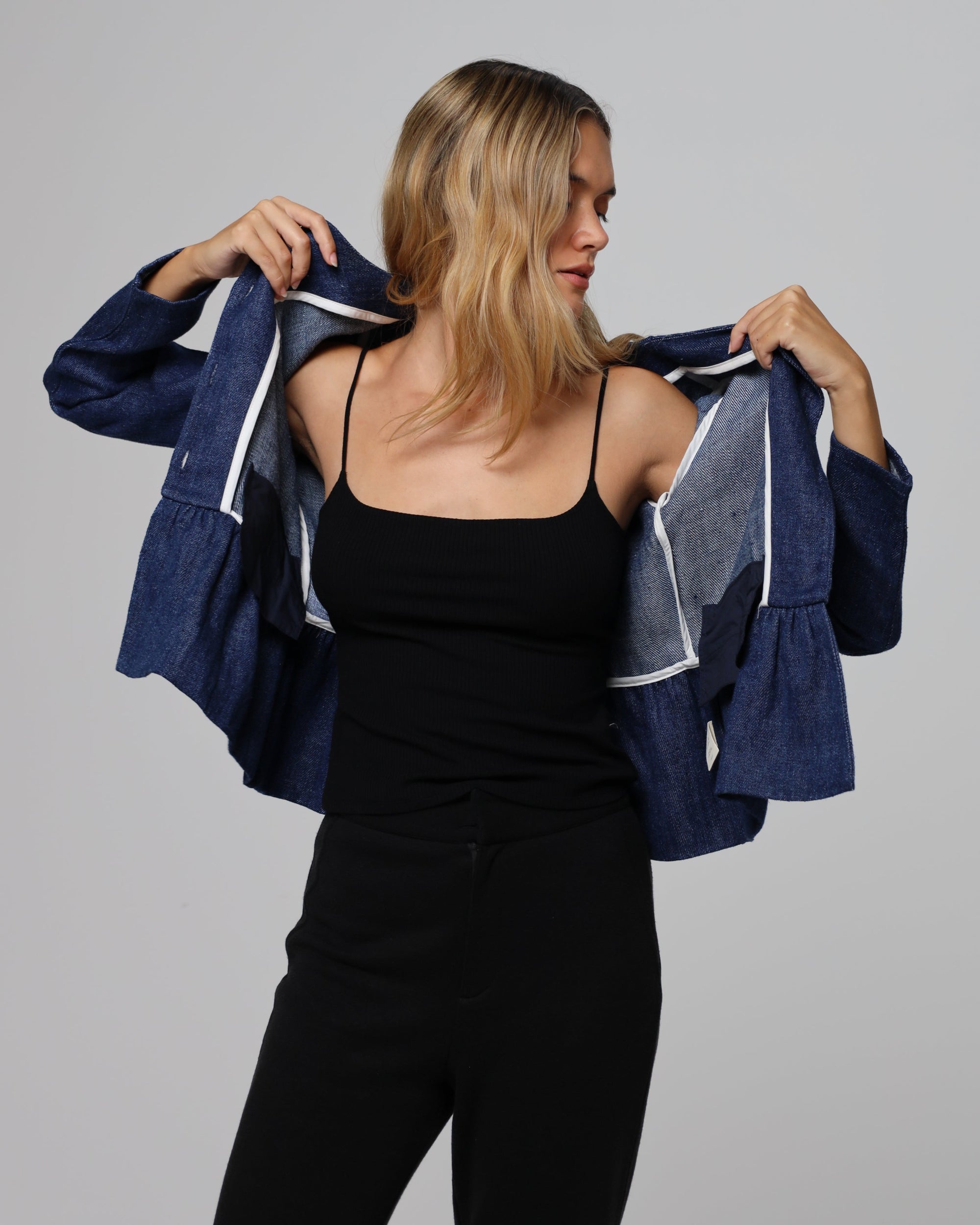 Denim Atelier Peplum Jacket