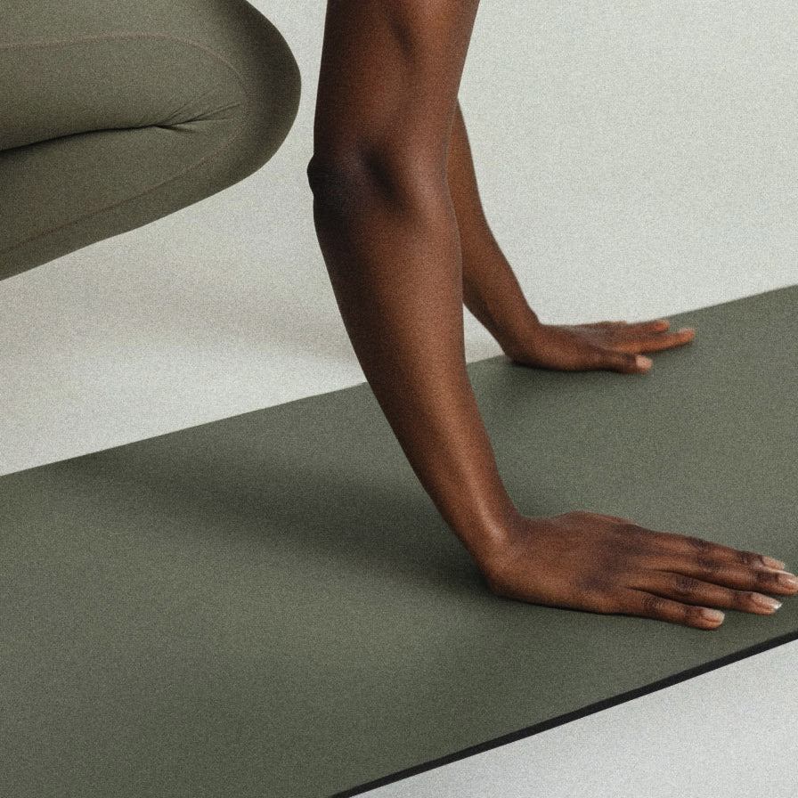 Yoga Mat (5mm): Natural Rubber & Recycled Leather
