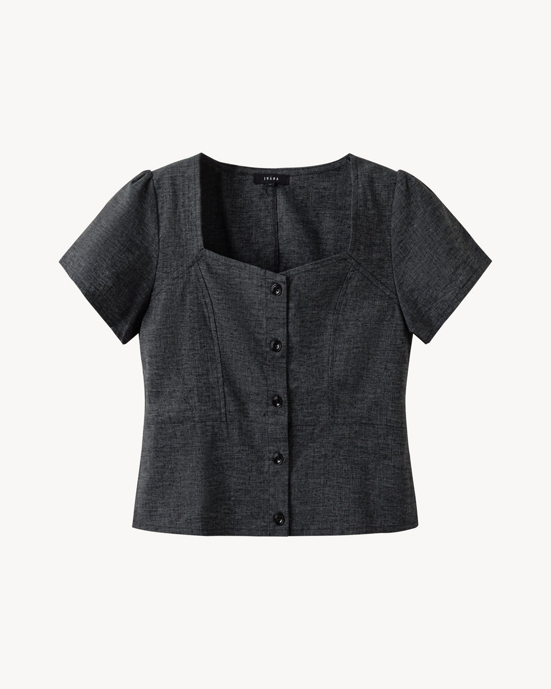 Juana Hemp Blend Button Front Top