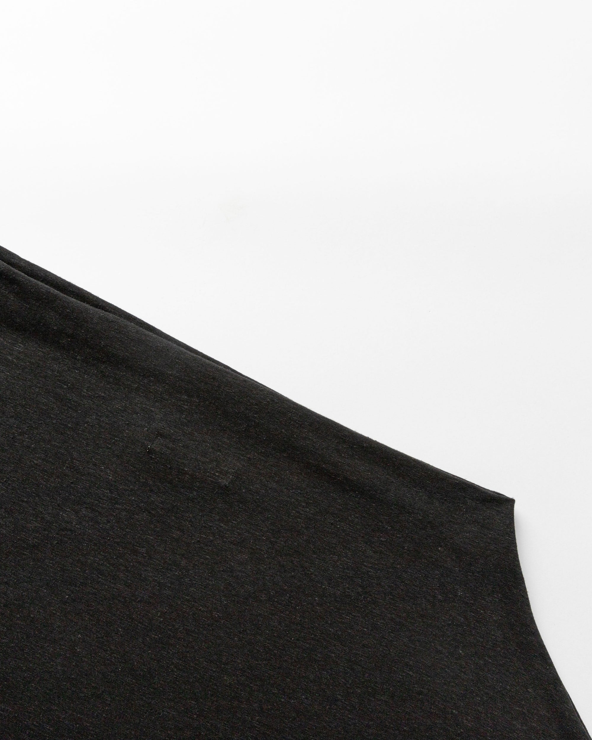 Detail shot of off-shoulder neckline and sleeve finish on Off The Shoulder Top (black).