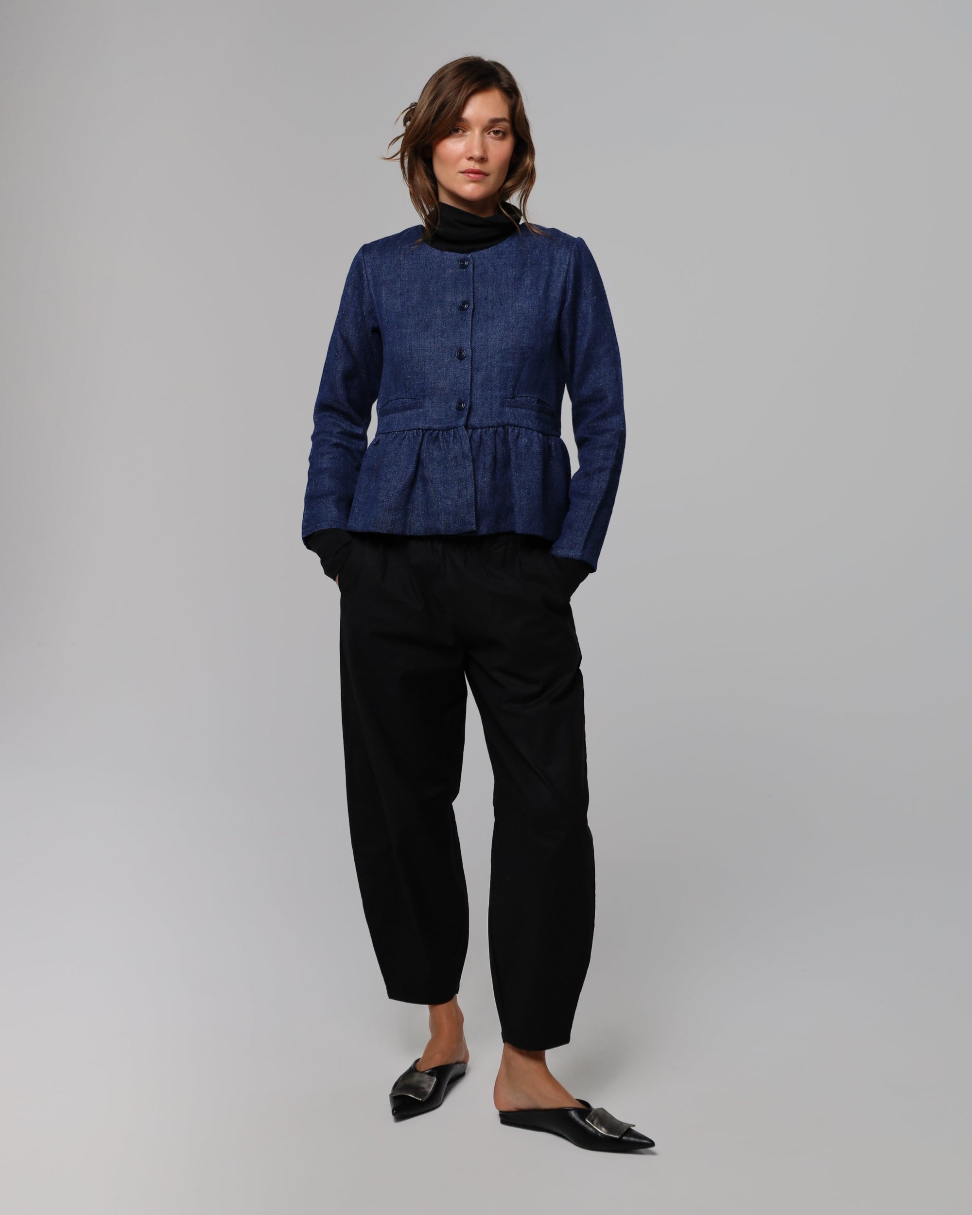 Denim Atelier Peplum Jacket