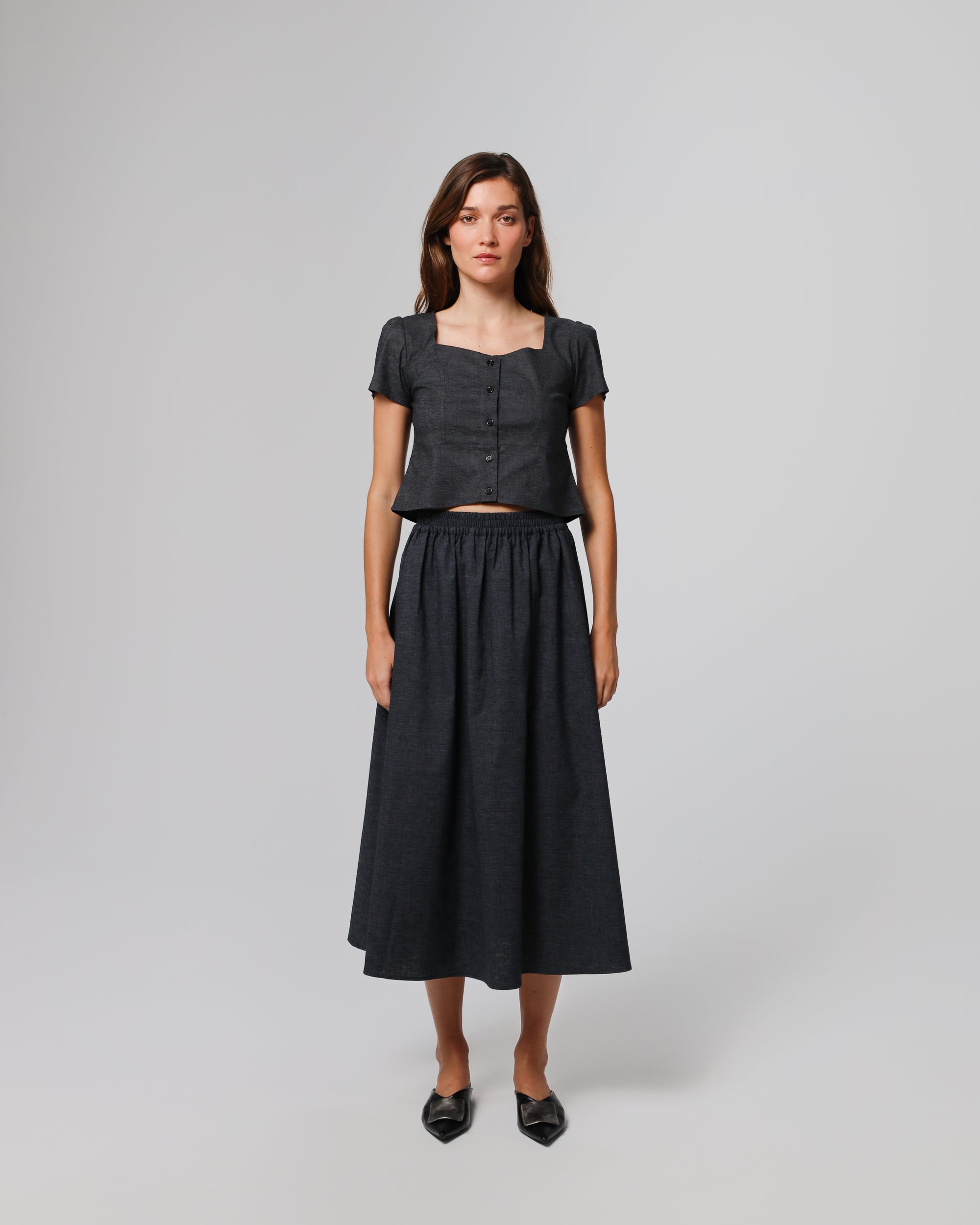 Hemp Blend Maxi Skirt