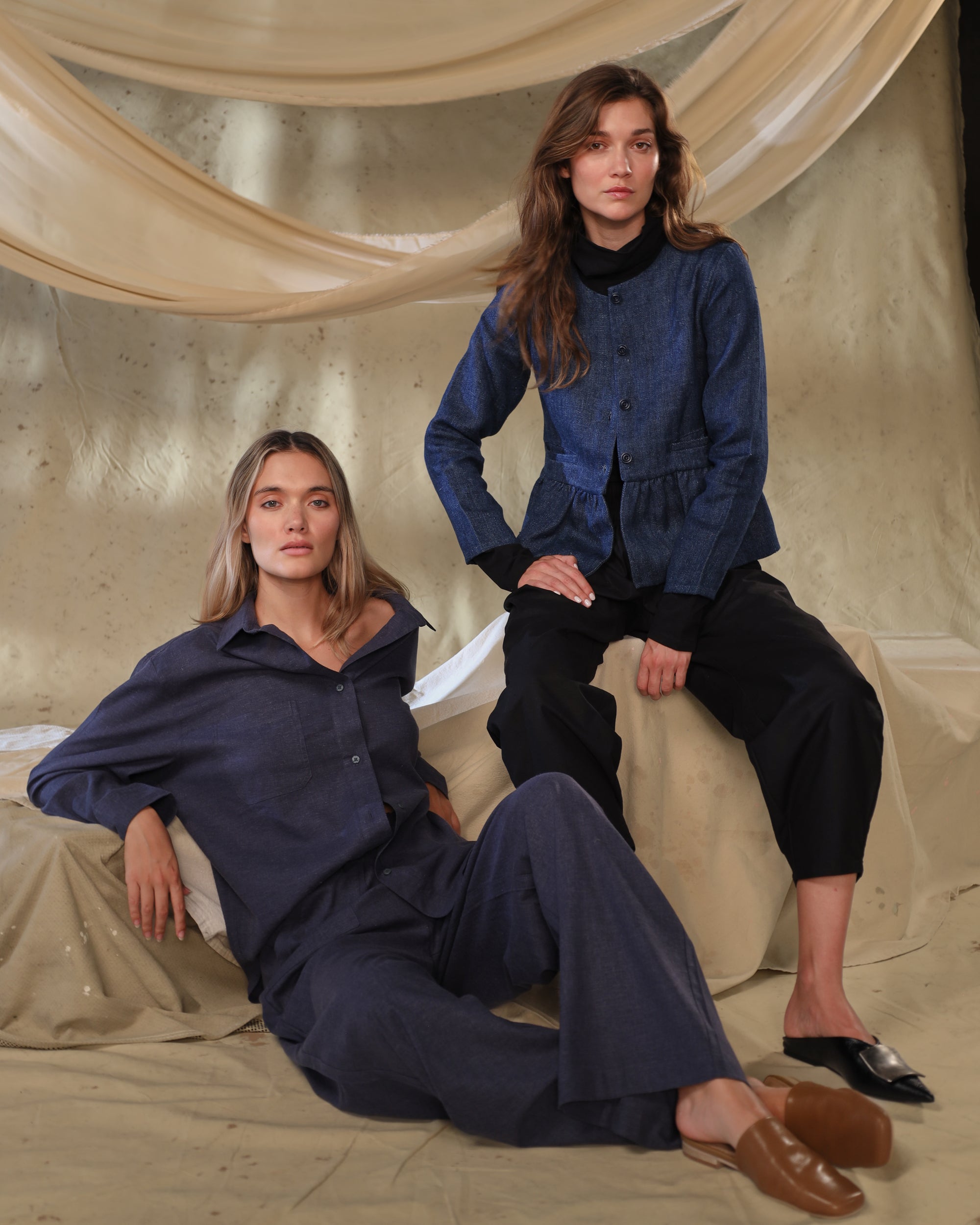 Denim Atelier Peplum Jacket