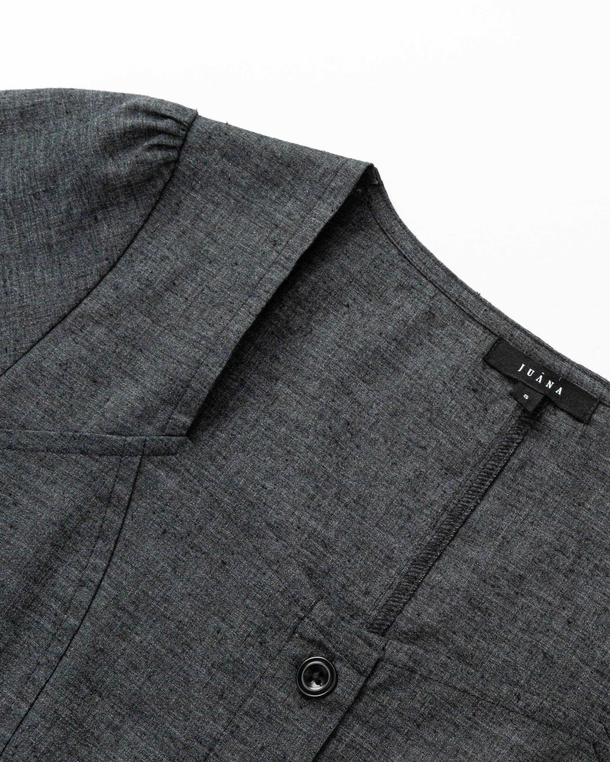 Juana Hemp Blend Button Front Top