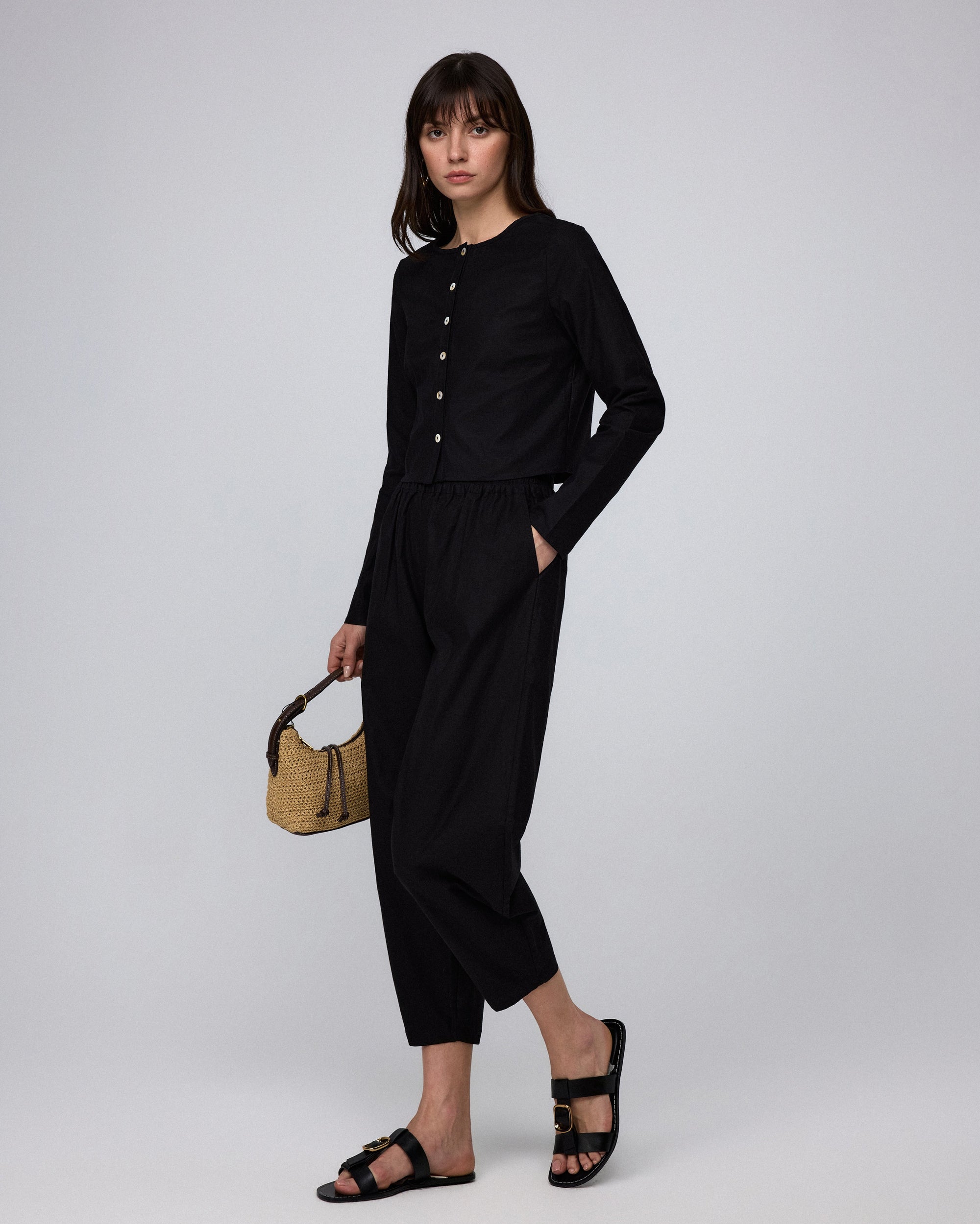 Aella Mid Rise Relaxed Pants