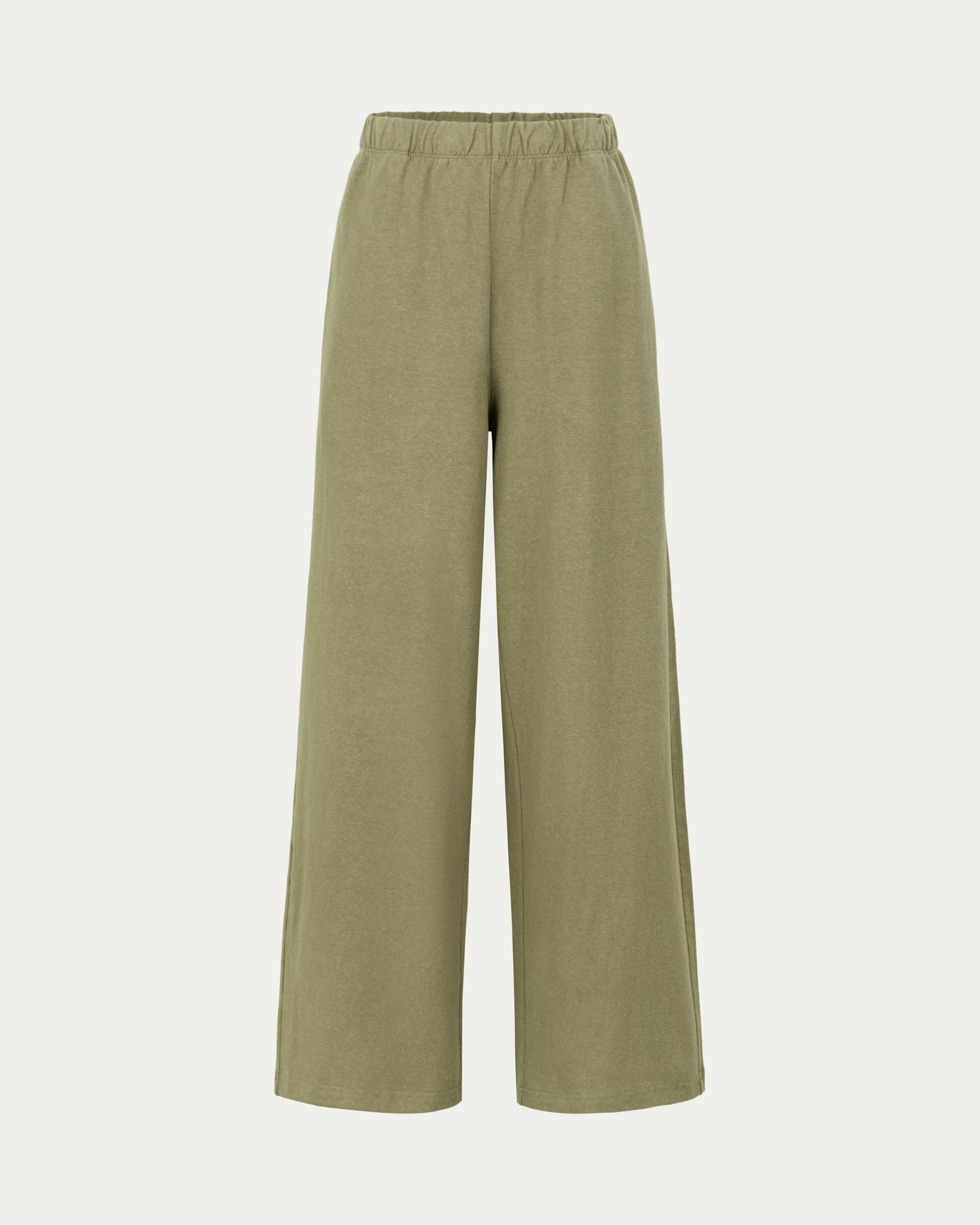 Juana Aera Pull-On Pants displayed on ghost mannequin, front view highlighting waistband and wide-leg cut.