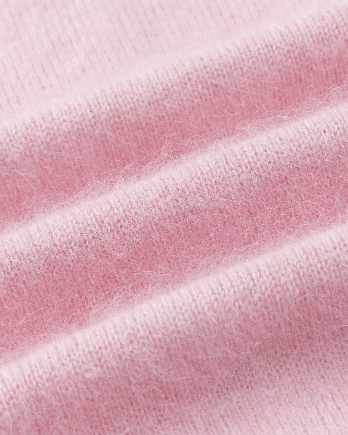 Juana Brushed Wool-Blend Cardigan in Vintage Pink (wool–cashmere–silk blend) showing the hand-crafted brushed texture