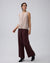 Juana Brushed Wool-Blend Vest in Oatmeal Melange (wool–cashmere–silk) styled with tailored trousers