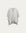 Ghost mannequin front view of light grey wool–cashmere–hemp cape; smooth front drape and neckline.