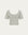 Classic Square Neck T-Shirt (grey) on ghost mannequin, front view highlighting square neckline and clean lines.