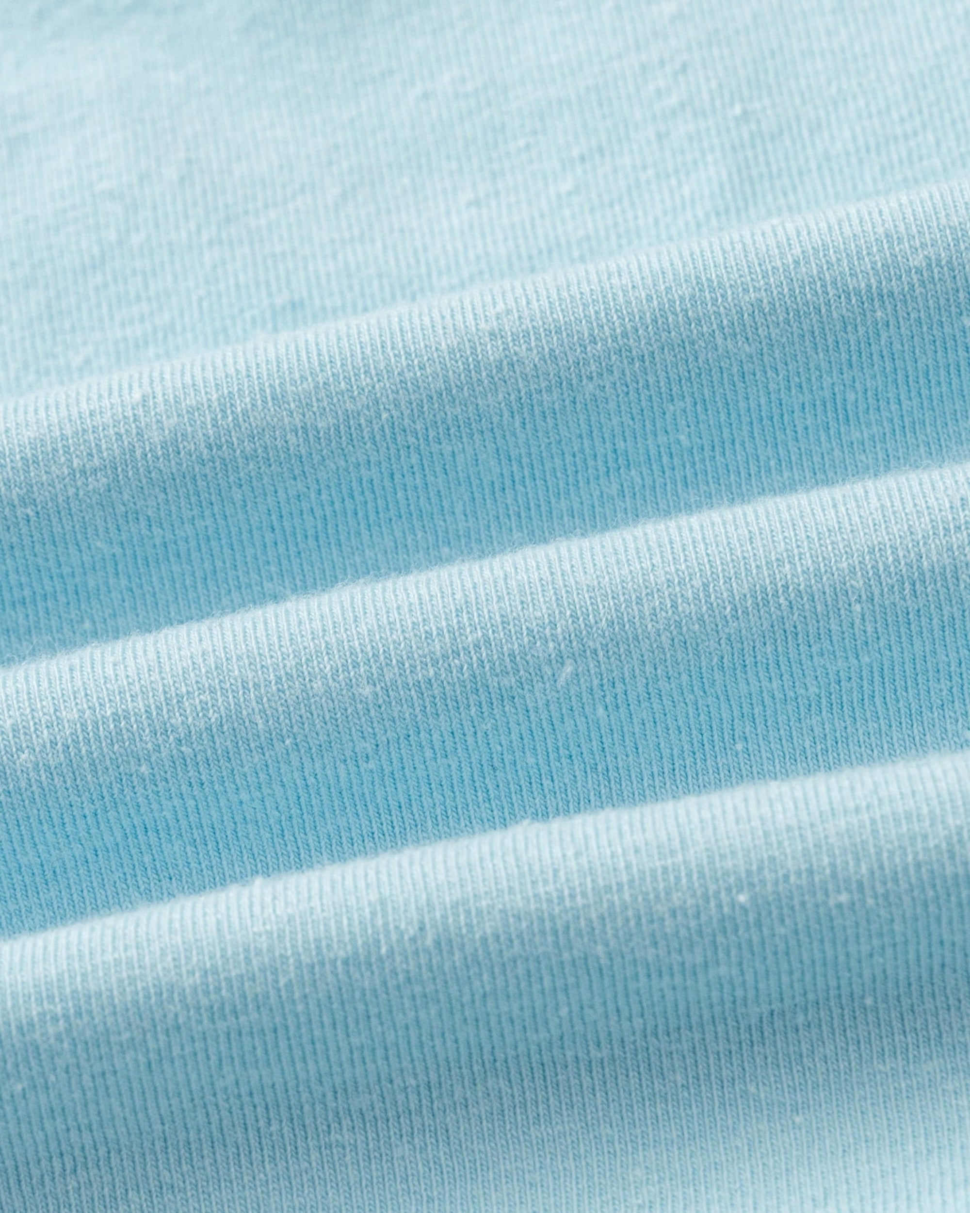 Juana Classics Squareneck T-Shirt sky blue (organic cotton–hemp) textile close-up showing knit texture