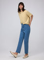 Juana Denim Atelier Crossover Jeans light blue denim (cotton–hemp) model look 1 showing straight leg silhouette