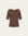 Asymmetrical Neckline Tee (cacao) on ghost mannequin, front view highlighting the off-center neckline.
