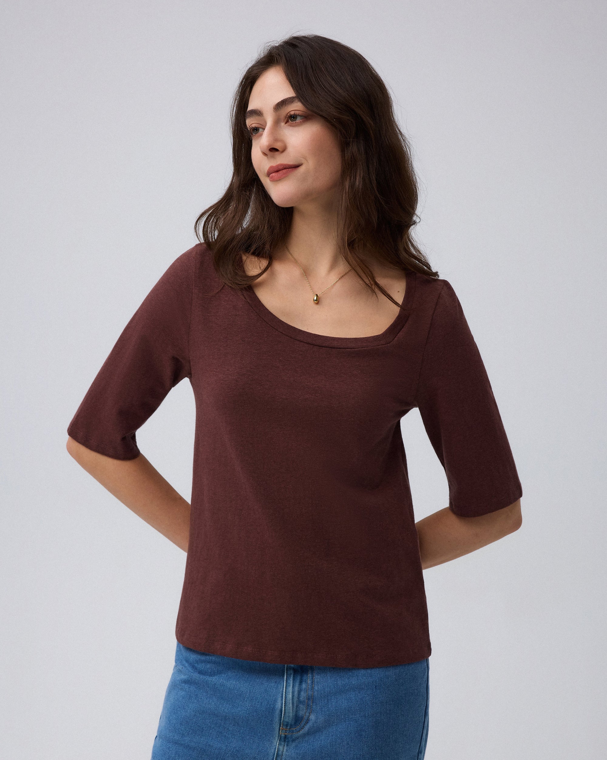 Hemp Essentials Asymmetrical Neckline Tee