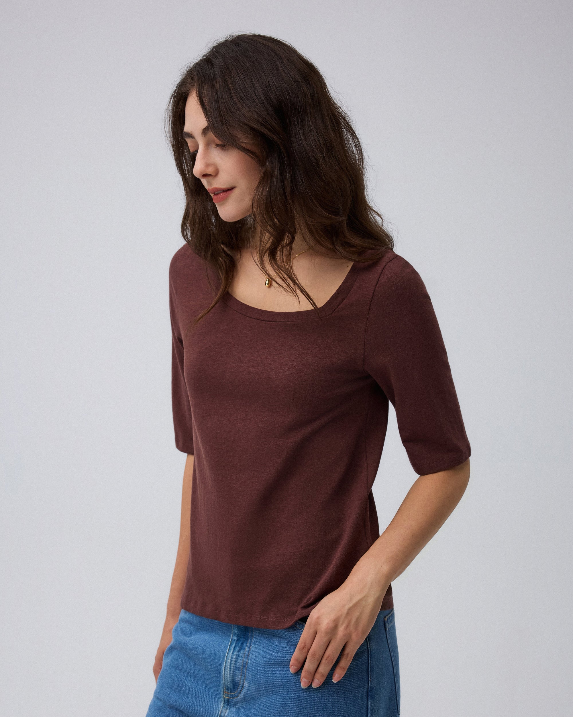 Hemp Essentials Asymmetrical Neckline Tee