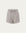Fleece Shorts (gray) on ghost mannequin, front view highlighting relaxed silhouette.
