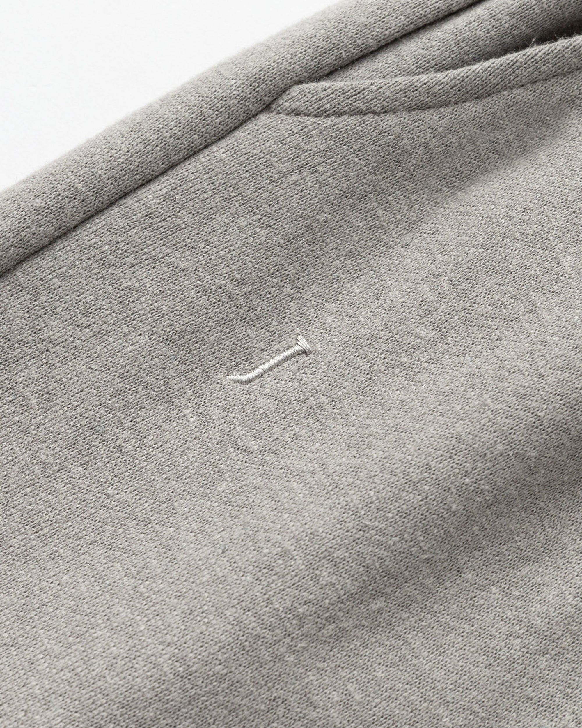 Flat lay of Fleece Sweatpants (gray), showing structure and finishing.