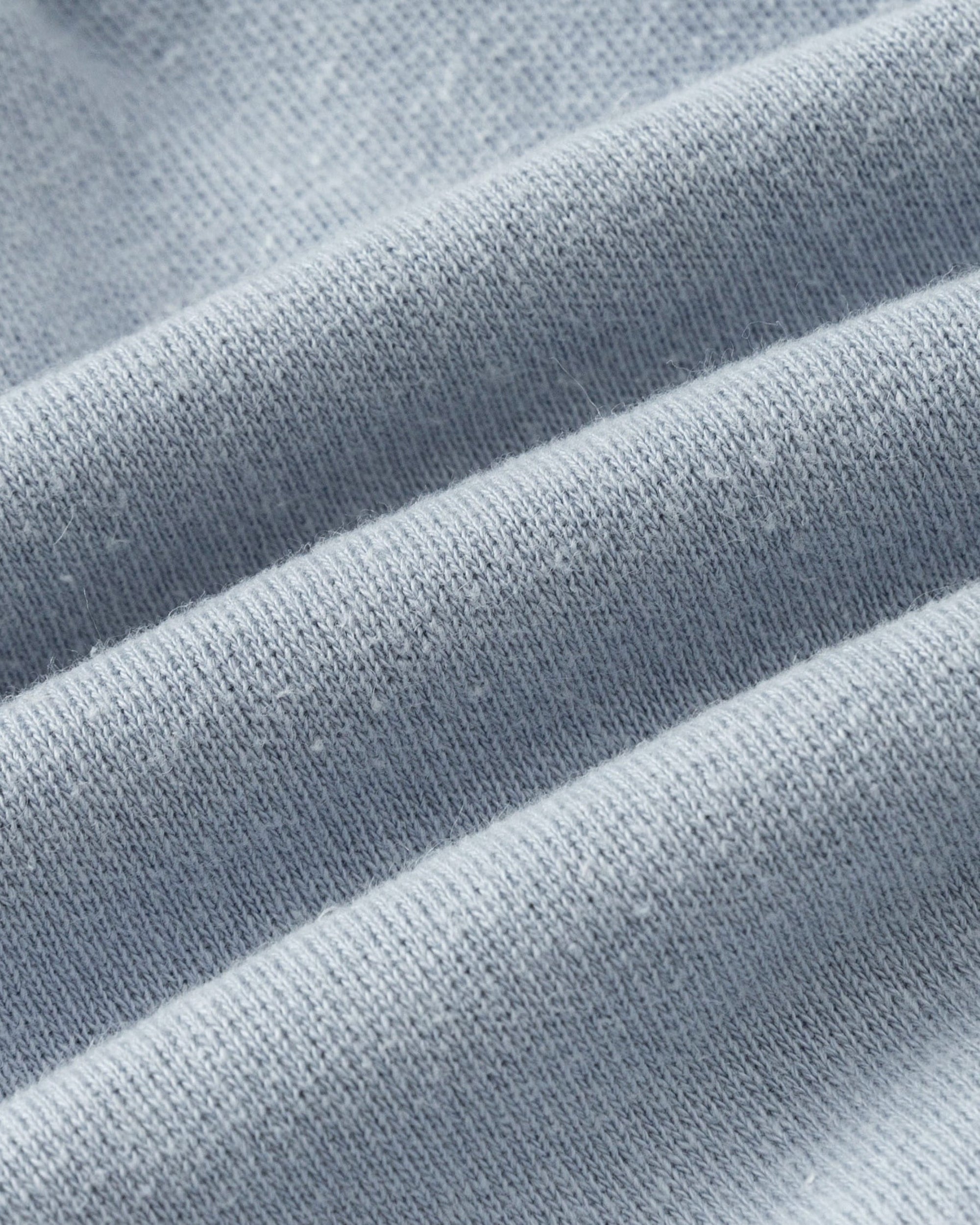 Juana Hemp Essentials French Terry Shorts blue (sustainable hemp–organic cotton) textile close-up showing smooth face and looped interior
