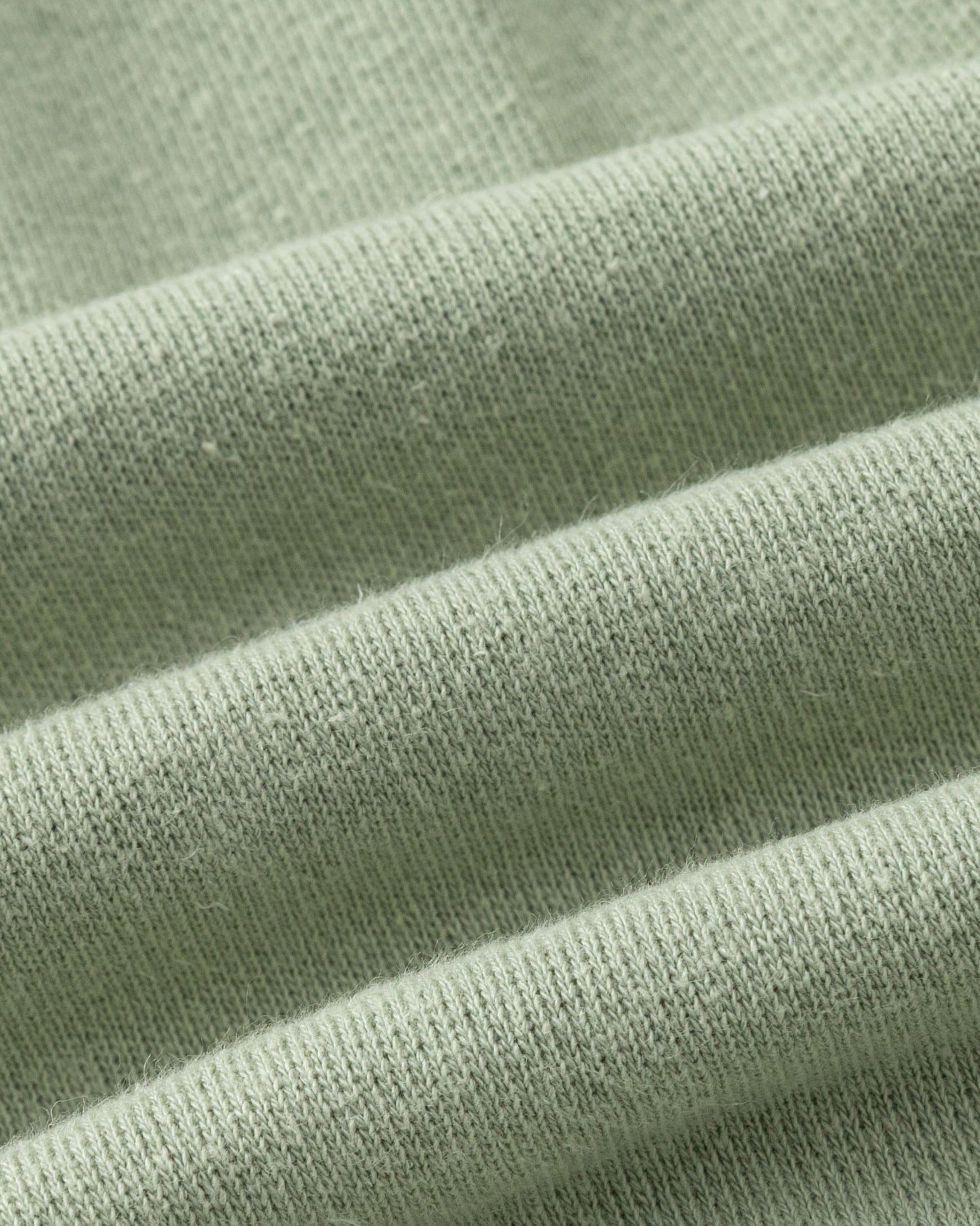 Juana Hemp Essentials French Terry Shorts light sage (sustainable hemp–organic cotton) textile close-up showing smooth face