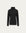Hemp Essentials Mockneck (black) on ghost mannequin, front view highlighting slim fit and clean mock neckline.