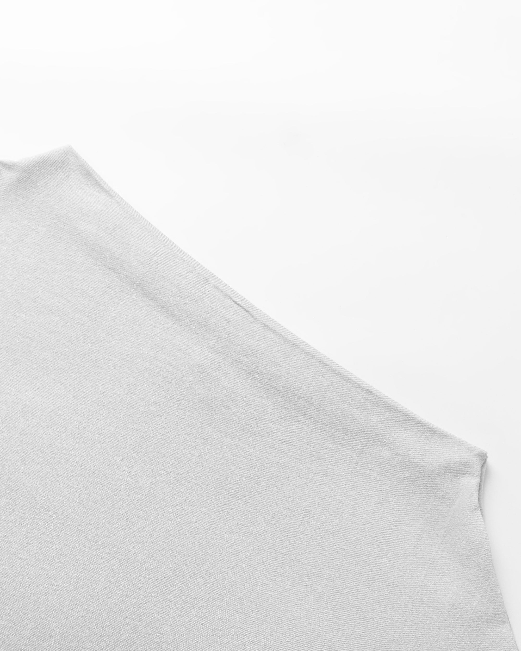 Detail shot of off-shoulder neckline and sleeve finish on Off The Shoulder Top (ash).