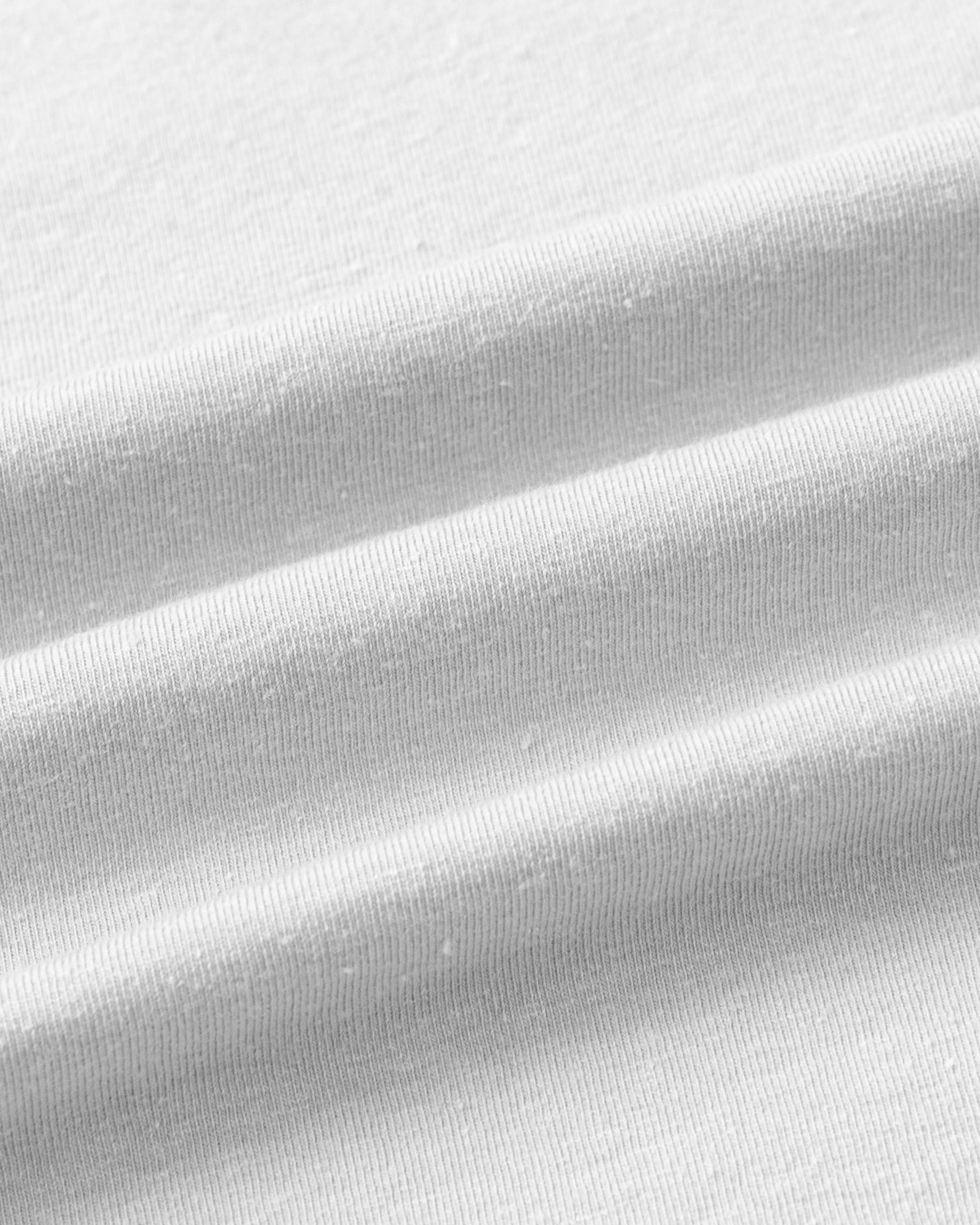 Close-up of hemp–Tencel™ knit of Off The Shoulder Top (ash), highlighting breathable texture.