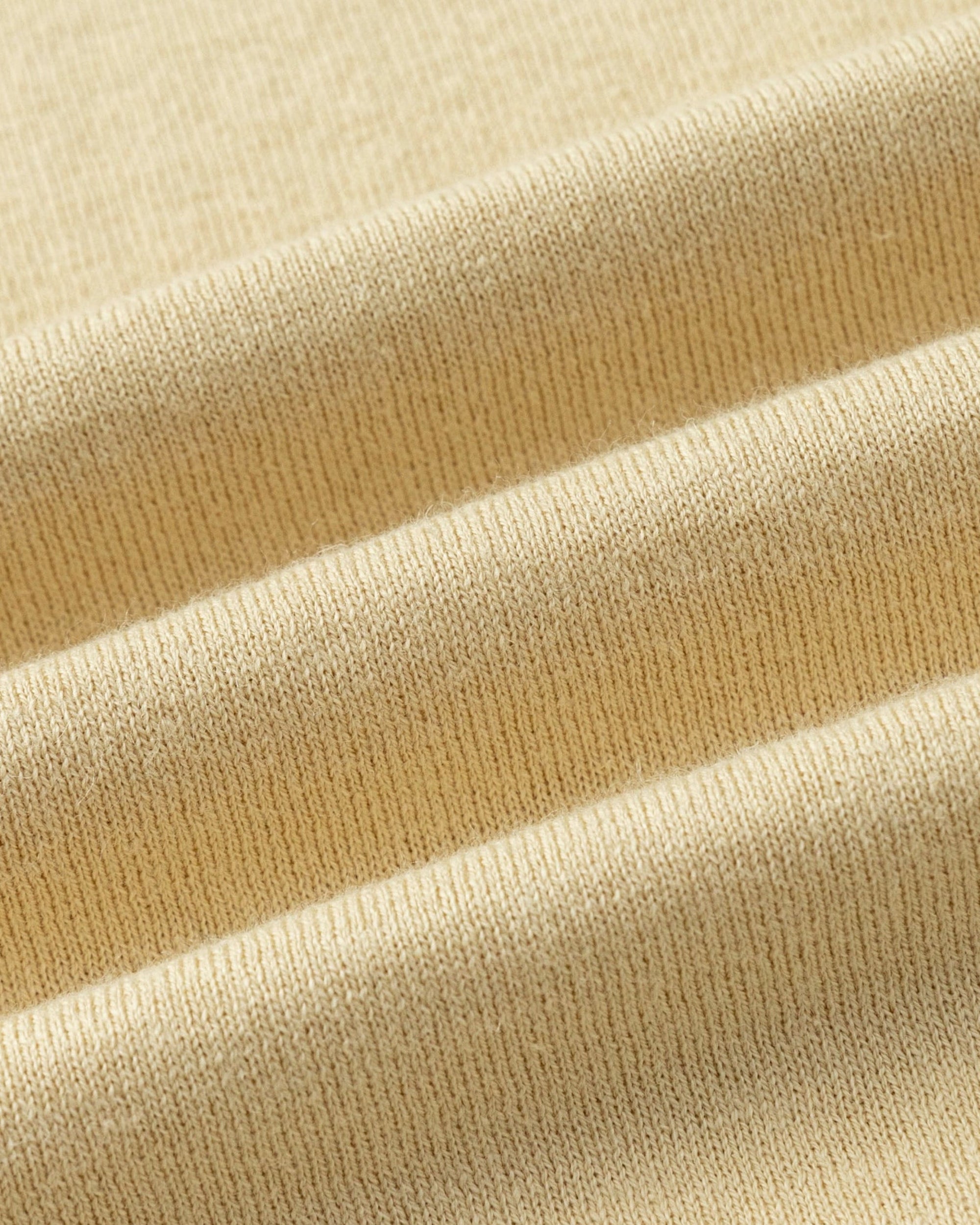 Juana Hemp Essentials Sweater Knit Tee amber (sustainable cotton–hemp) textile close-up showing airy sweater knit texture