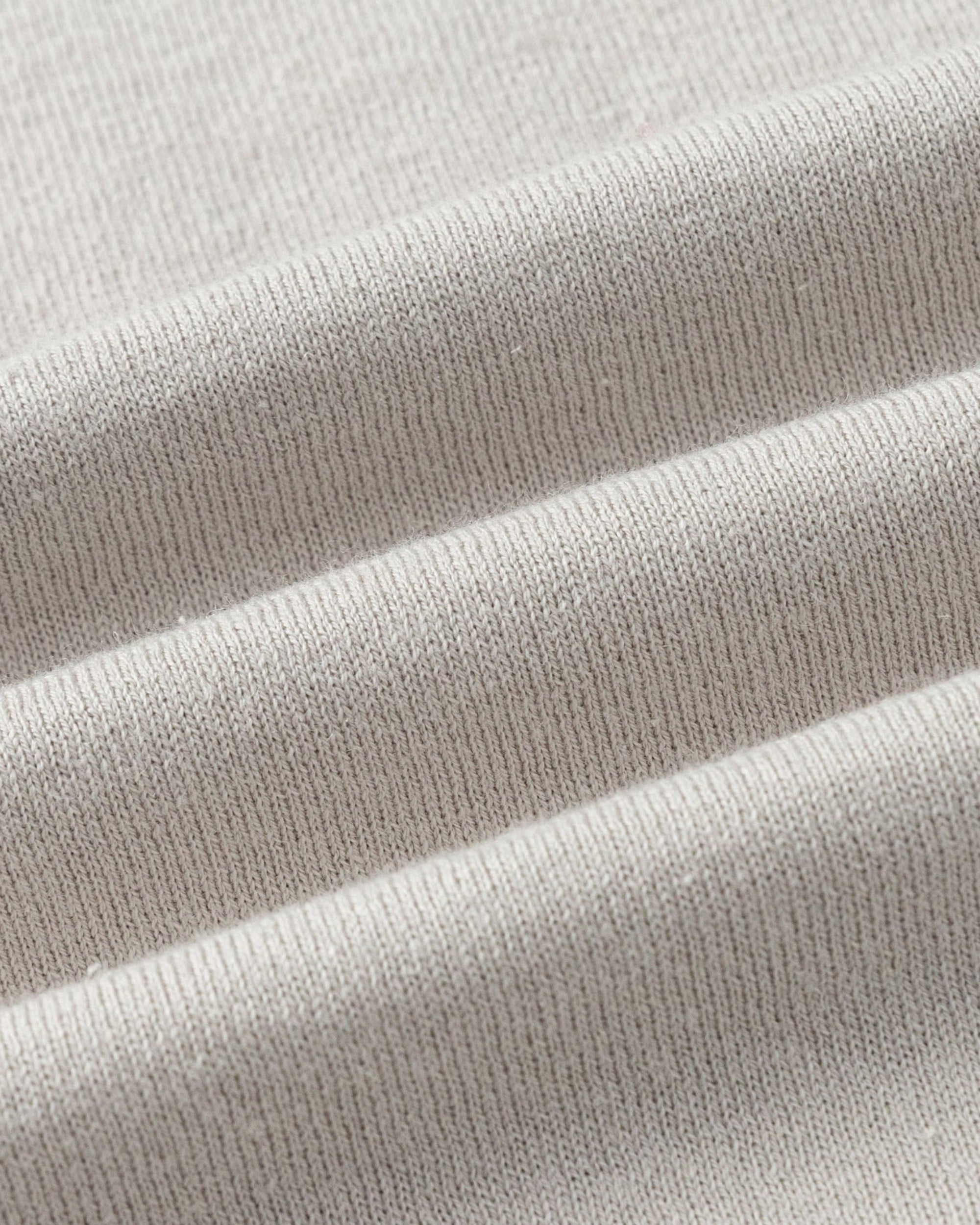 Juana Hemp Essentials Sweater Knit Tee gray (sustainable cotton–hemp) textile close-up showing airy sweater knit texture