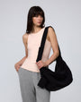 Juana Hemp Essentials Tank peach (organic cotton–hemp blend) styled look with clean neckline