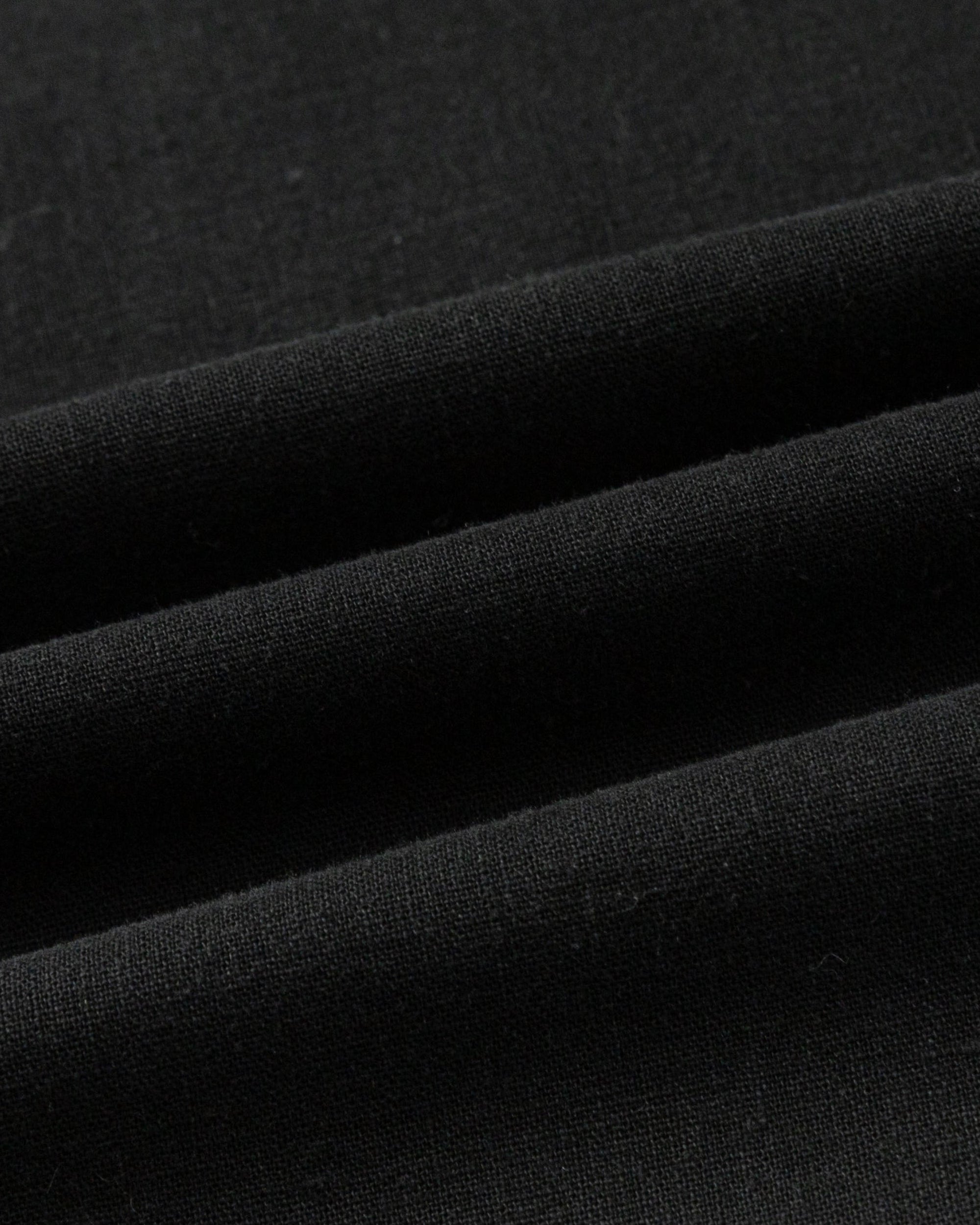 Juana Hemp High Low Dress black (hemp–cotton) fabric texture close-up