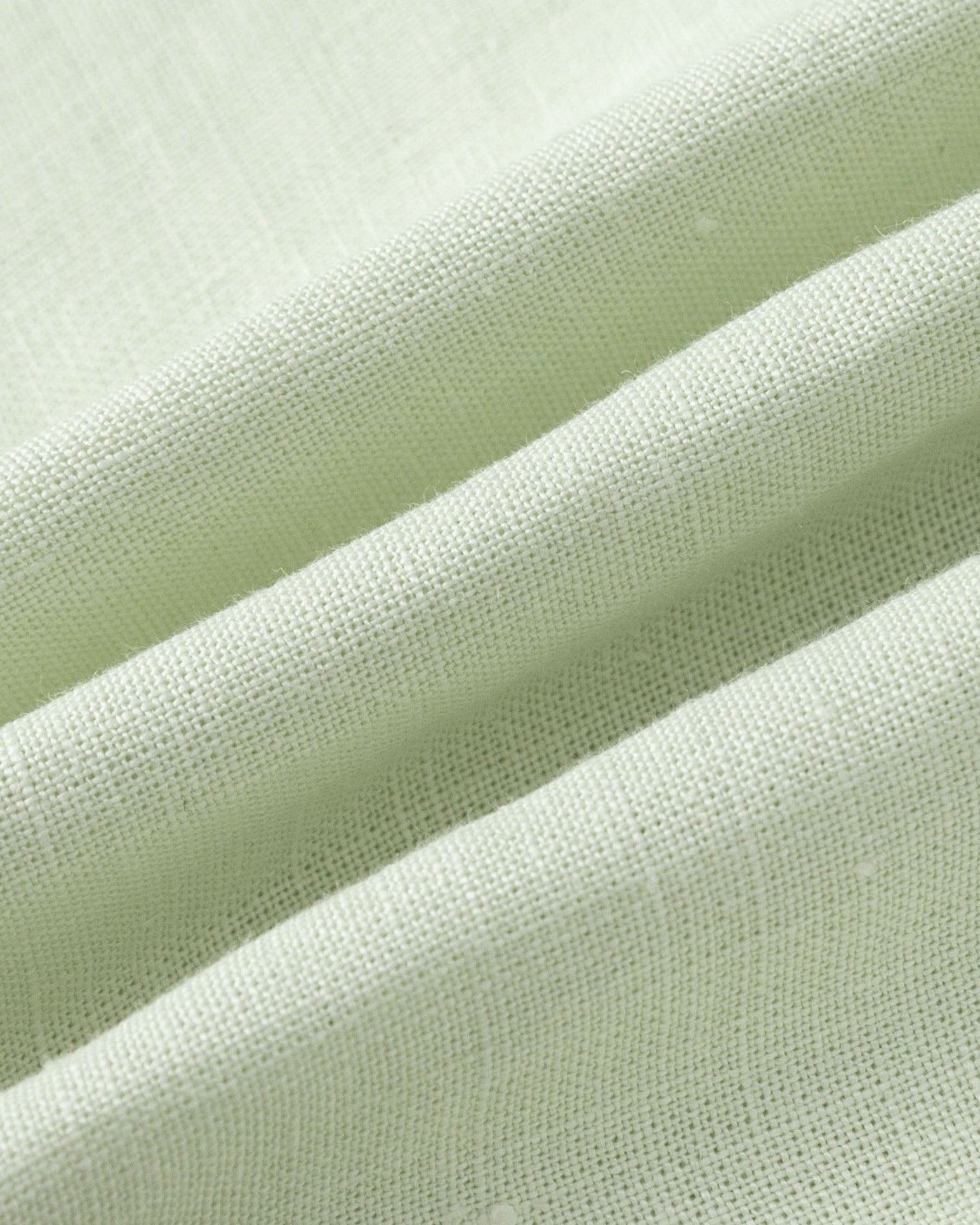 Juana Hemp High Rise Pants Light Mint (hemp) textile close-up showing breathable weave and natural texture.