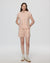 Juana Hemp Retreat Shorts peach (hemp) on model featuring relaxed fit and airy drape
