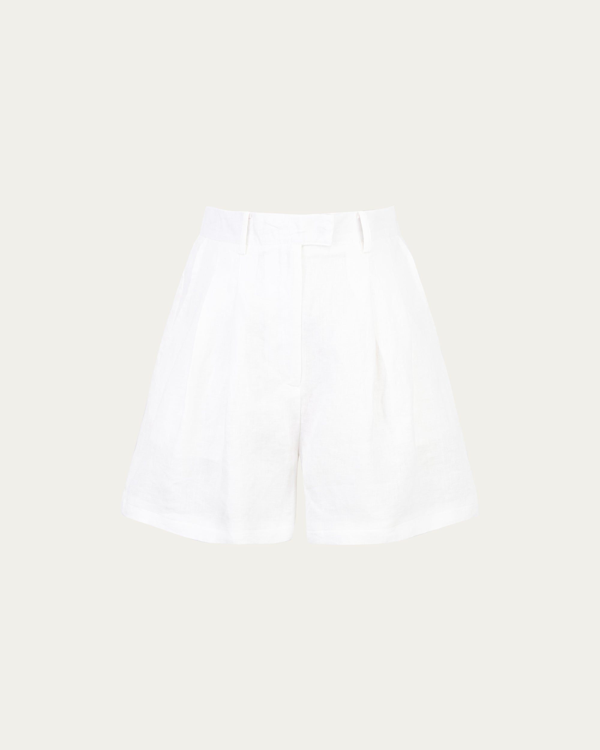 Juana Hemp Retreat Shorts white (hemp) ghost front showing relaxed leg and lining structure