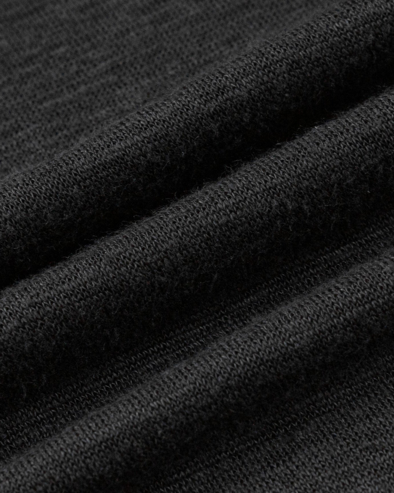 Juana Hemp Sheer Slub Tee black (hemp) textile close-up showing natural slub texture