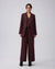 Juana Hemp Tailored Blazer in espresso (hemp) styled open to show its easy drape and fully lined construction