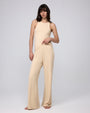 Juana look Selene Lounge Pants tan plus Selene Tank tan with coordinated rib knit set styling