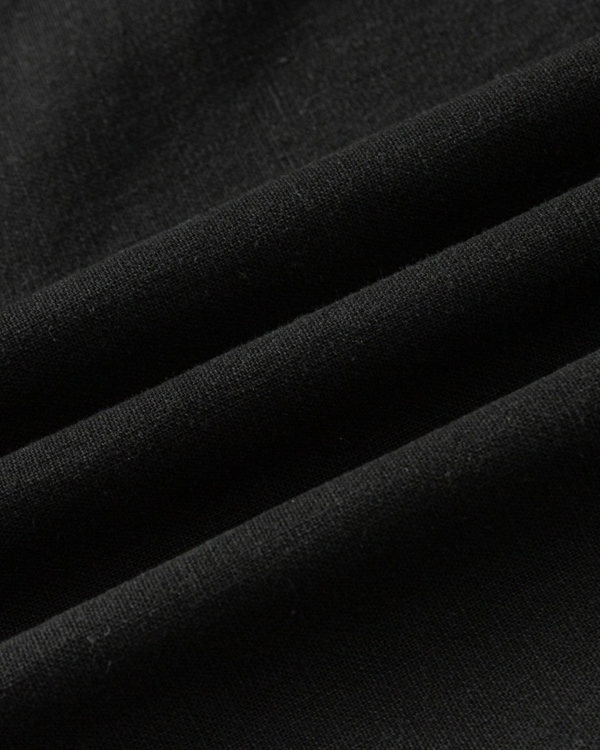 Juana Lyricist Natural High Rise Pull-on Pants Black (hemp–cotton) fabric texture close-up