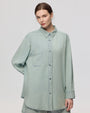 Juana Lyricist Oversized Shirt chambray blue (Sustainable Tencel–Cotton–Hemp) featuring oversized fit and fluid drape