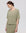 Juana Marina Crochet Tee Sage (sustainable cotton–hemp) on model showing oversized crewneck and boxy fit