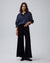Juana Mid-Rise Cropped Pants in Black (merino wool–hemp–silk) styled with a fitted knit to highlight the pull-on waist.