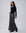 Juana Mid-Rise Cropped Pants in Charcoal (merino wool–hemp–silk) shown on a model from the front with the wide-leg shape visible.