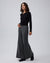 Juana Mid-Rise Cropped Pants in Charcoal (merino wool–hemp–silk) shown on a model from the front with the wide-leg shape visible.