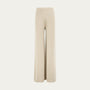 Nilo Knitted Hemp Pull-on Pants (beige) on ghost mannequin, front view highlighting high-rise waistband and relaxed leg.