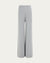 Nilo Knitted Hemp Pull-on Pants (heather gray) on ghost mannequin, front view highlighting high-rise waistband and relaxed leg.