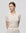 Juana Noa Open Knit Top cream (sustainable cotton–hemp) on model featuring Johnny collar and open-knit texture