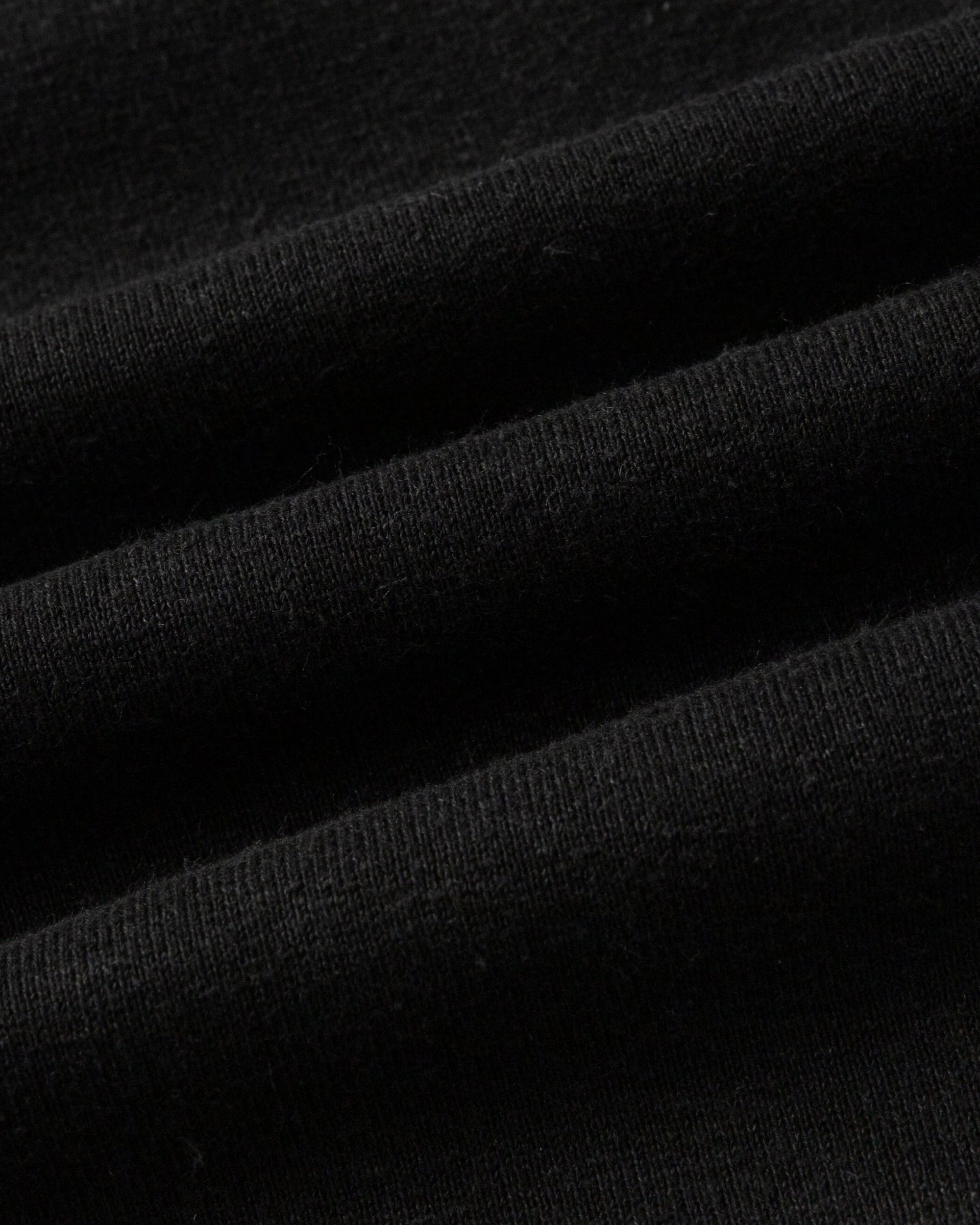 Close-up of the hemp–organic cotton knit of Off Hours Crewneck Sweater (back), highlighting breathable texture.