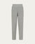 Off Hours Mid Rise Joggers (gray) on ghost mannequin, front view showing waistband and tapered leg.