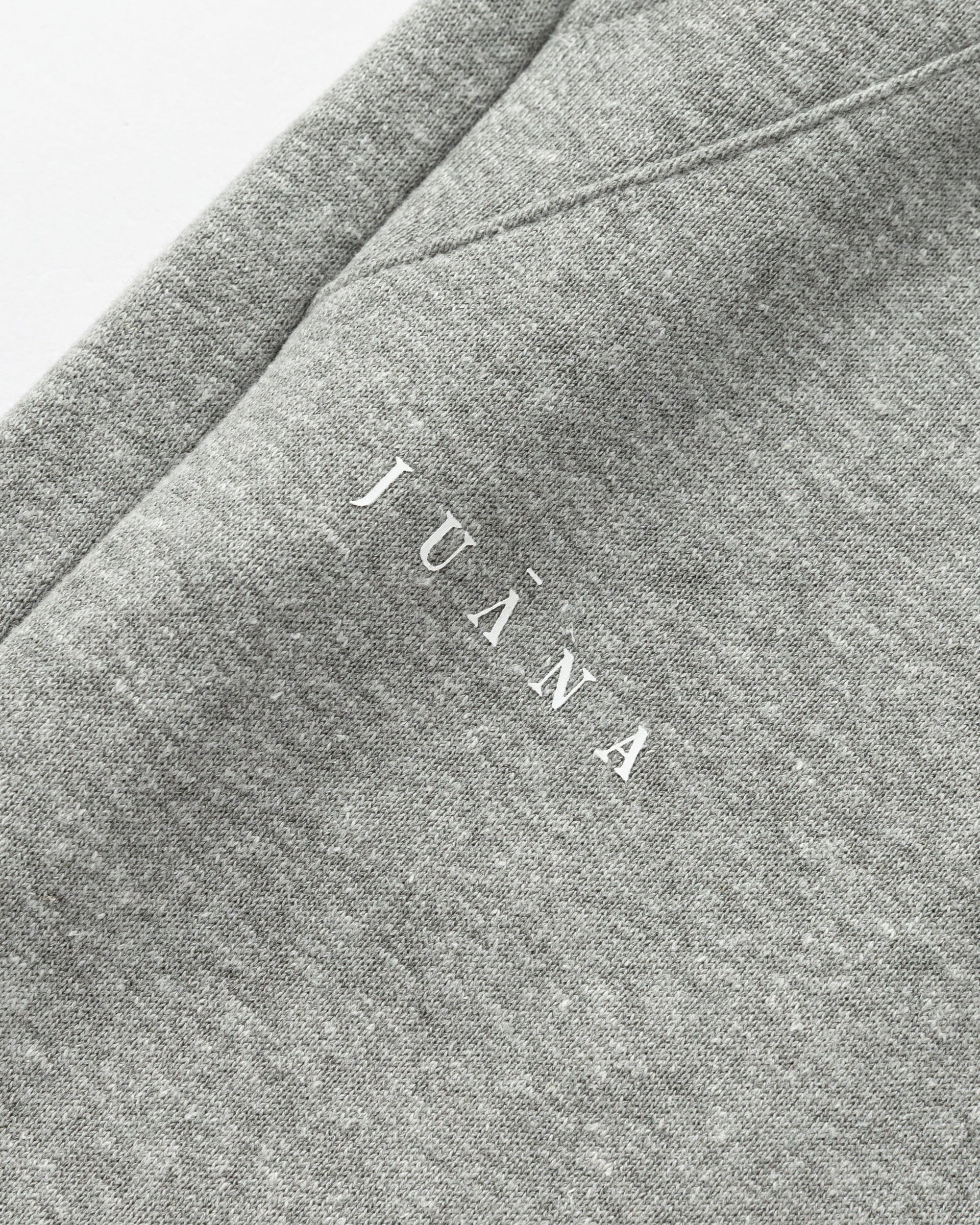 Flat lay of Off Hours Mid Rise Joggers (gray), showing structure and finishing.