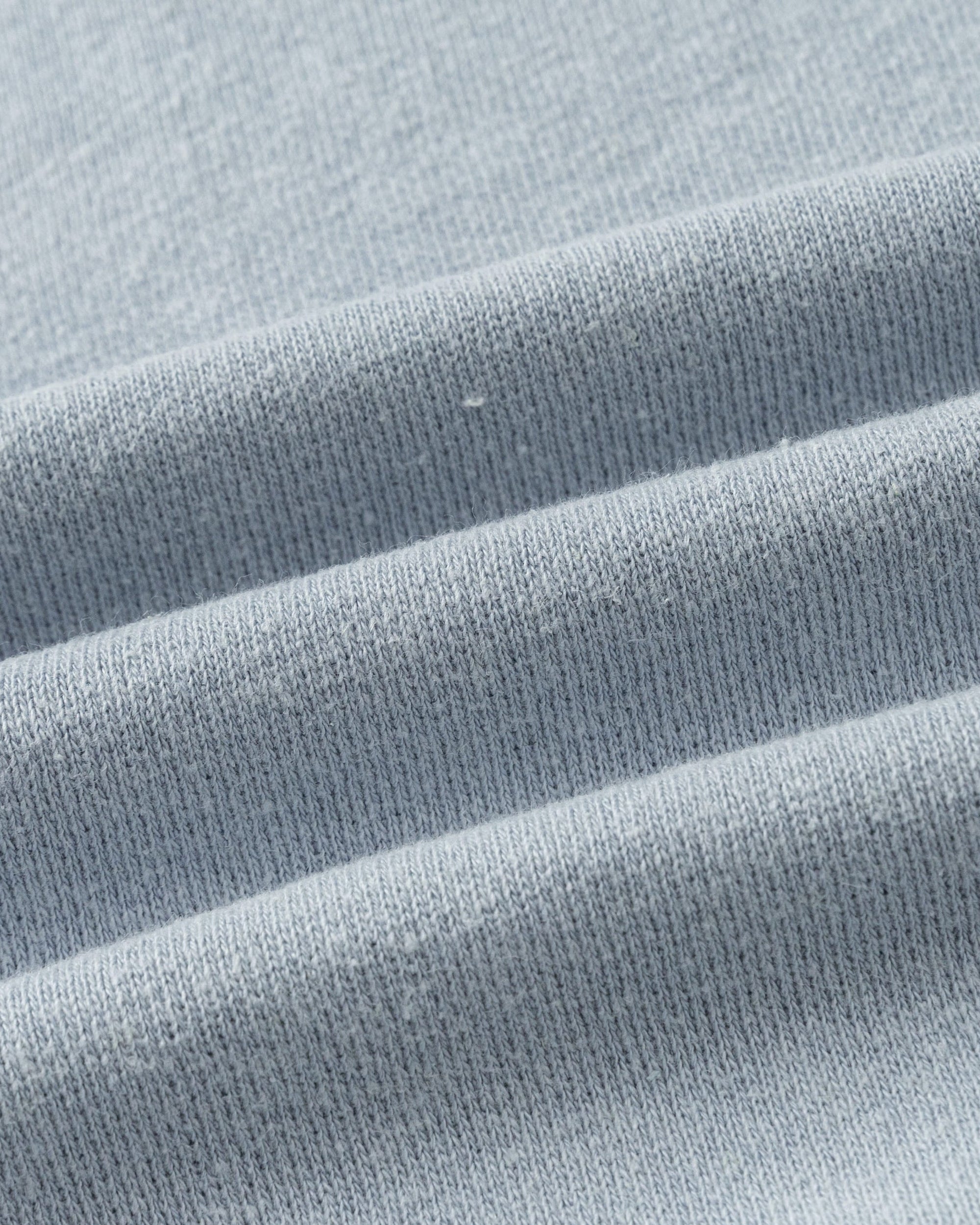 Juana Off Hours Natural Crewneck Sweater Light Blue (hemp–organic cotton) breathable knit texture close-up