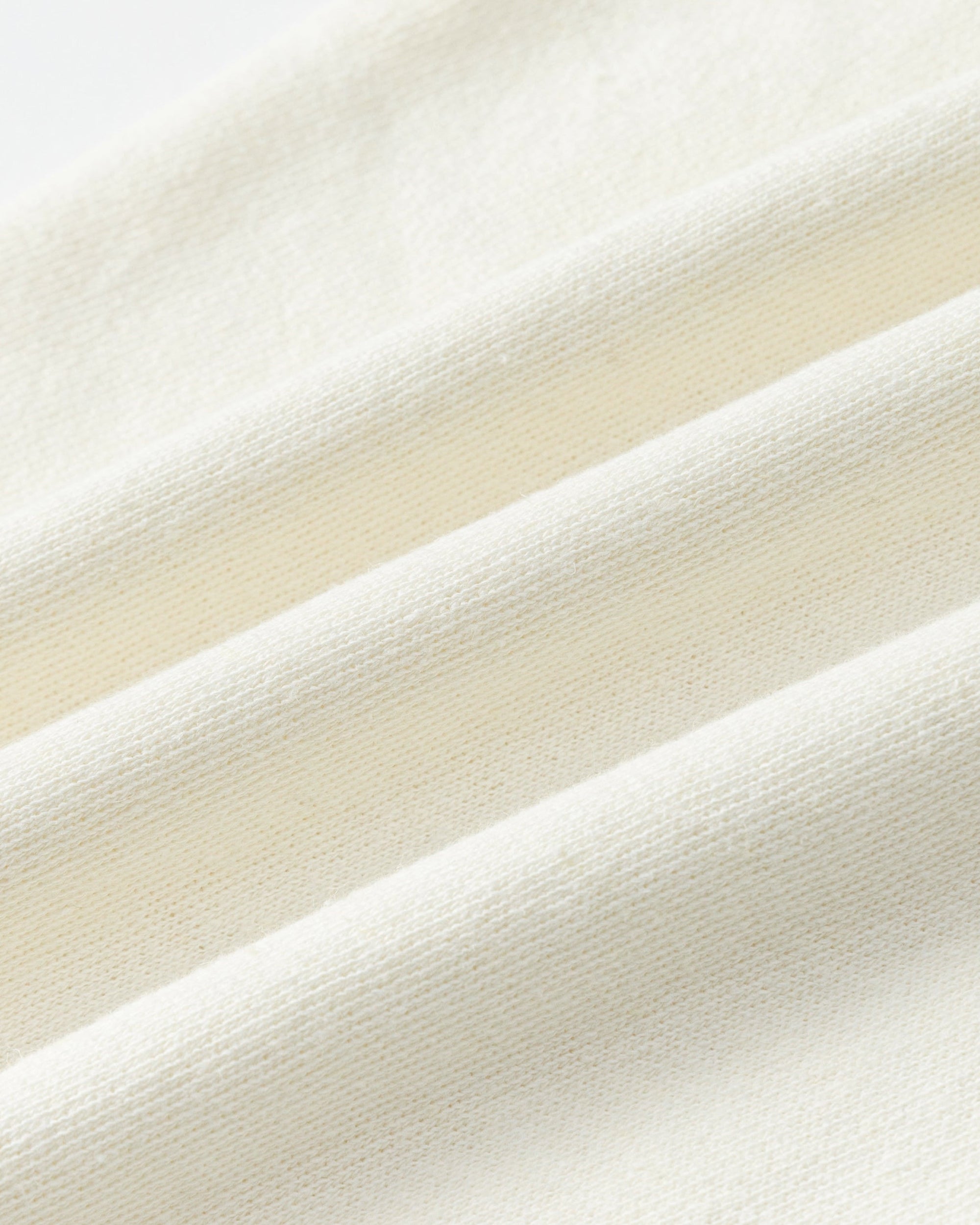 Juana Off Hours Natural Mid Rise Joggers cream (hemp–organic cotton) showing breathable knit texture close-up